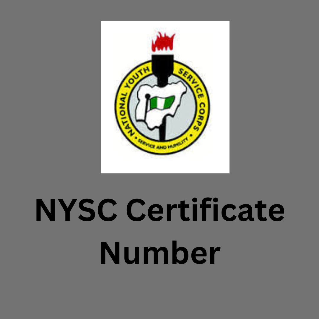 NYSC Certificate Number