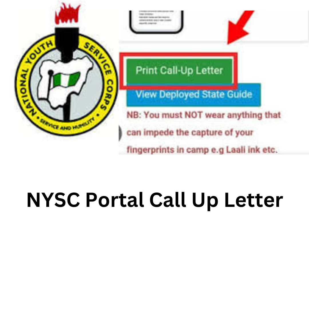 NYSC Portal Call Up Letter